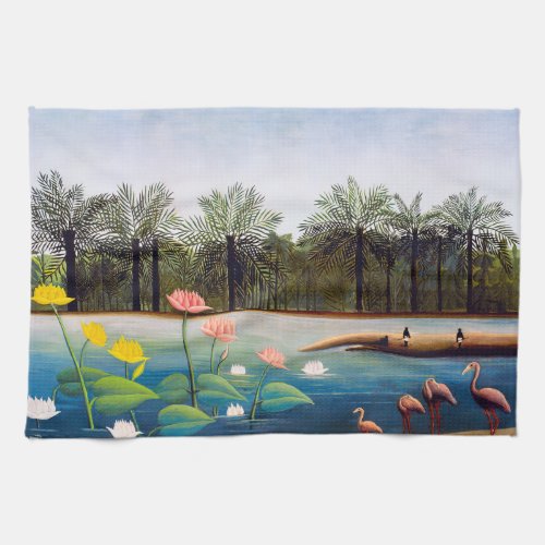 Henri Rousseau _ The Flamingoes Kitchen Towel