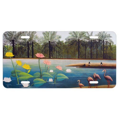 Henri Rousseau _ The Flamingoes License Plate