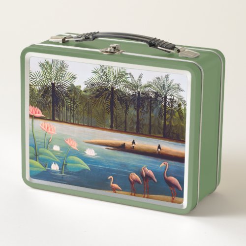 Henri Rousseau _ The Flamingoes Metal Lunch Box