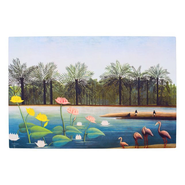Henri Rousseau - The Flamingoes Metal Print (Front)