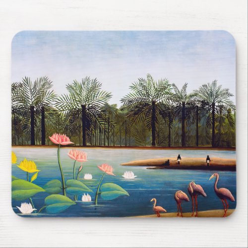 Henri Rousseau _ The Flamingoes Mouse Pad