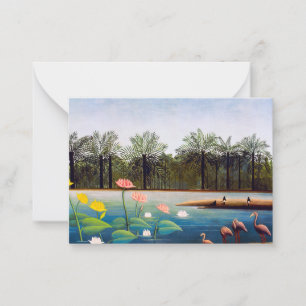 Henri Rousseau - The Flamingoes Note Card