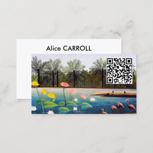 Henri Rousseau _ The Flamingoes _ QR Code Business Card