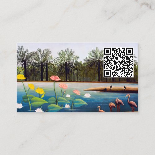 Henri Rousseau _ The Flamingoes _ QR Code Business Card