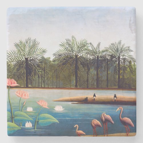 Henri Rousseau _ The Flamingoes Stone Coaster