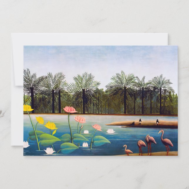 Henri Rousseau - The Flamingoes Thank You Card (Front)