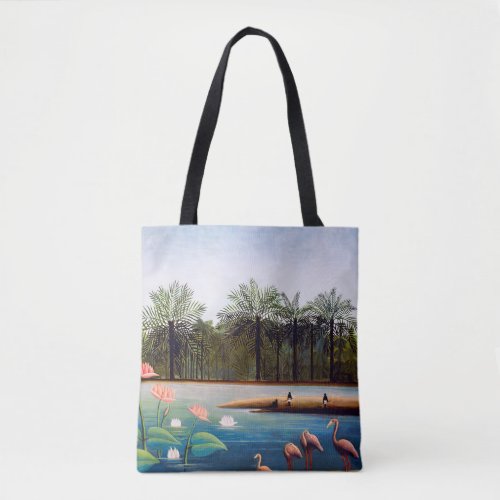 Henri Rousseau _ The Flamingoes Tote Bag