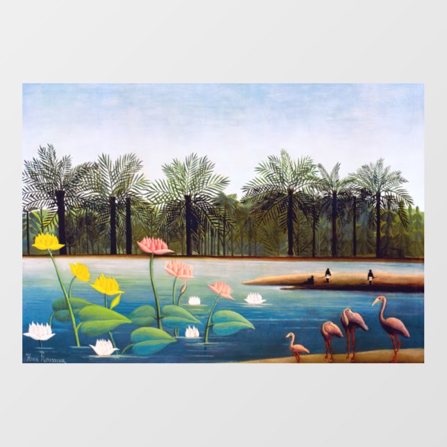 Henri Rousseau - The Flamingoes Wall Decal (Front)