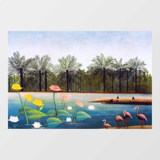 Henri Rousseau - The Flamingoes Window Cling (Sheet)