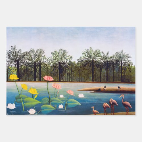 Henri Rousseau _ The Flamingoes Wrapping Paper Sheets