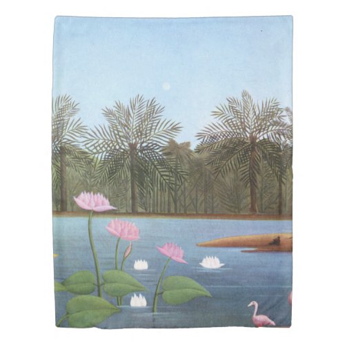 Henri Rousseau _ The Flamingos Duvet Cover