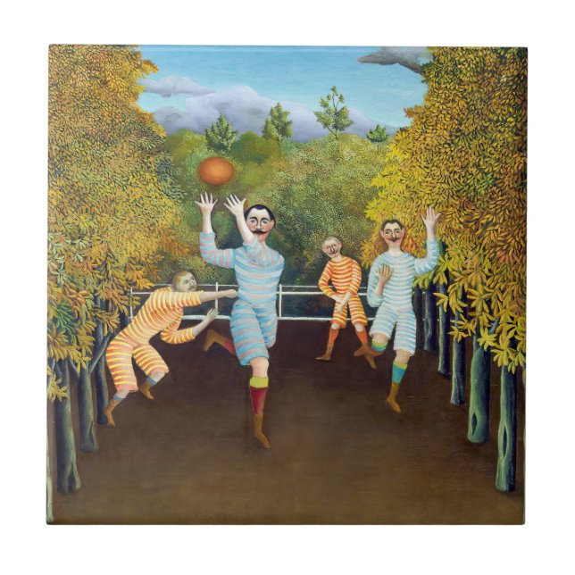 Henri Rousseau - The Football Players Ceramic Tile (Front)