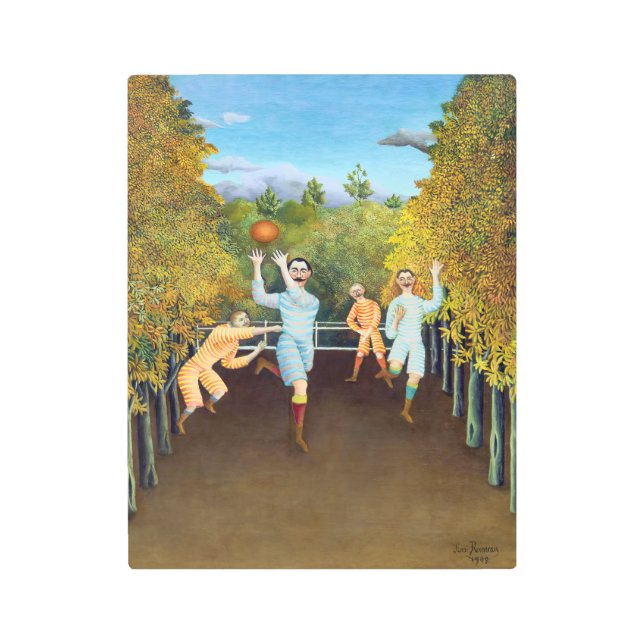 Henri Rousseau - The Football Players Metal Print (Front)