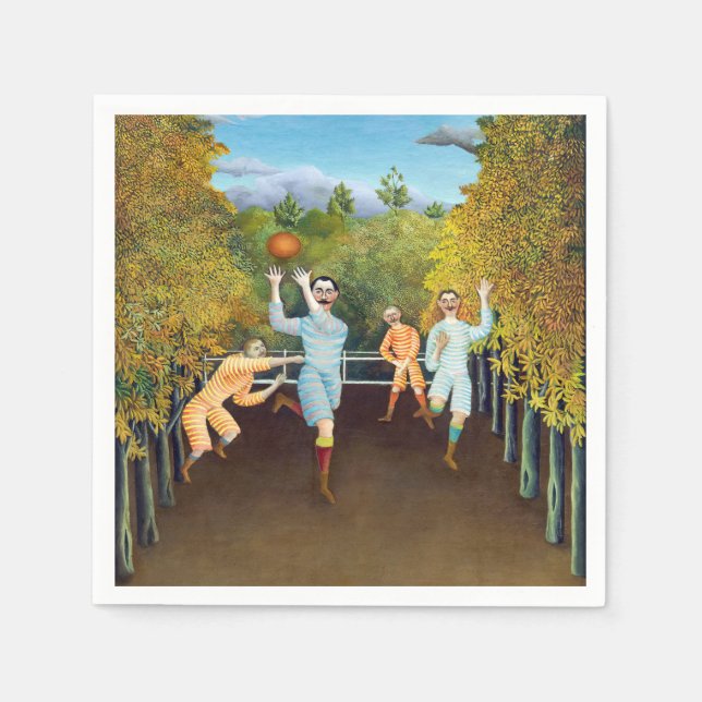 Henri Rousseau - The Football Players Napkins (Front)