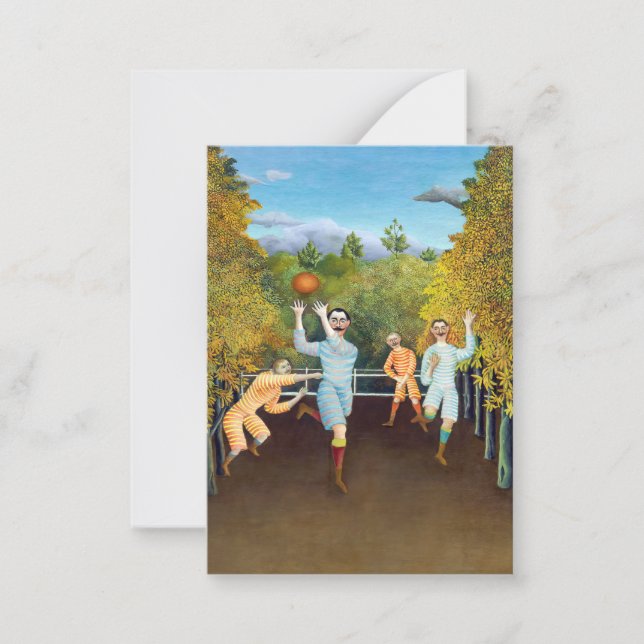 Henri Rousseau - The Football Players Note Card (Front)