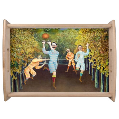 Henri Rousseau _ The Football Players Serving Tray