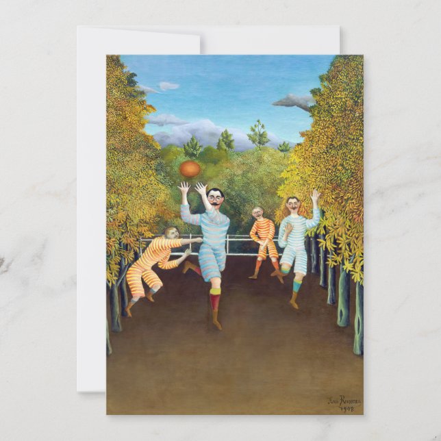 Henri Rousseau - The Football Players Thank You Card (Front)