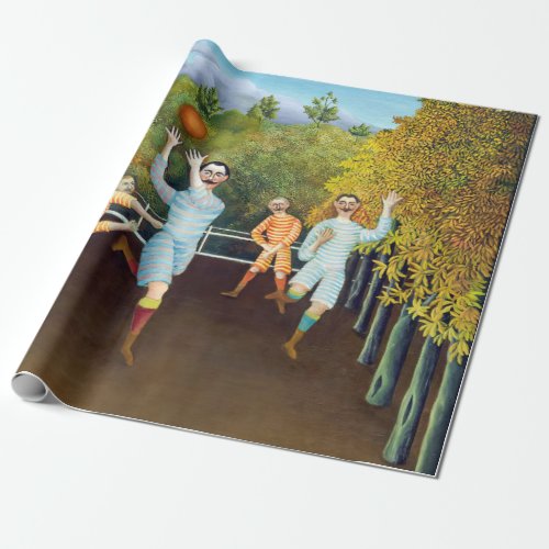 Henri Rousseau _ The Football Players Wrapping Paper