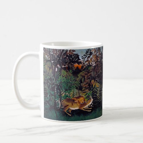 Henri Rousseau _ The Hungry Lion Coffee Mug