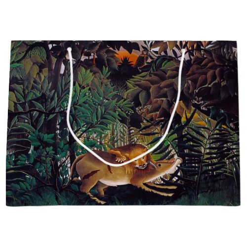 Henri Rousseau _ The Hungry Lion Large Gift Bag