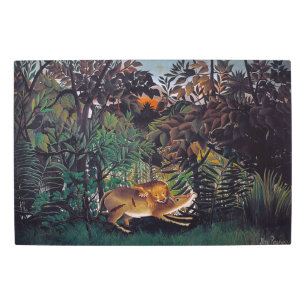 Henri Rousseau - The Hungry Lion Metal Print