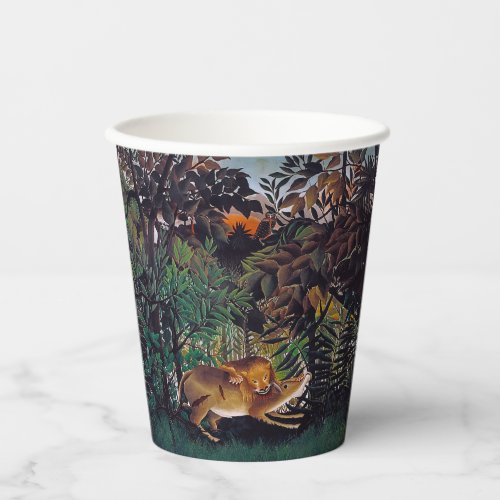 Henri Rousseau _ The Hungry Lion Paper Cups
