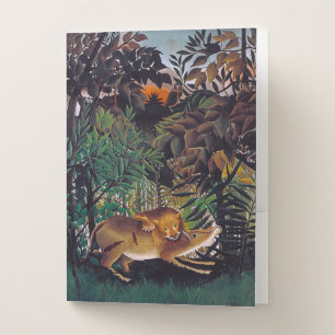 Henri Rousseau - The Hungry Lion Pocket Folder