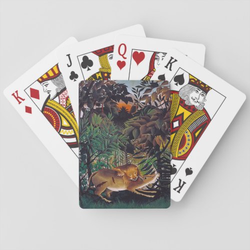 Henri Rousseau _ The Hungry Lion Poker Cards