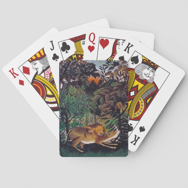 Henri Rousseau - The Hungry Lion Poker Cards (Back)