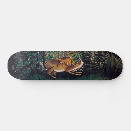 Henri Rousseau _ The Hungry Lion Skateboard