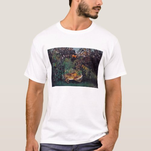 Henri Rousseau _ The Hungry Lion T_Shirt