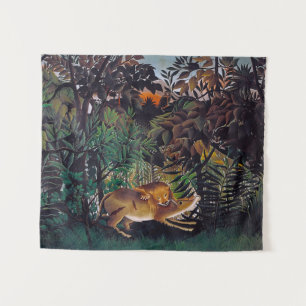 Henri Rousseau - The Hungry Lion Tapestry