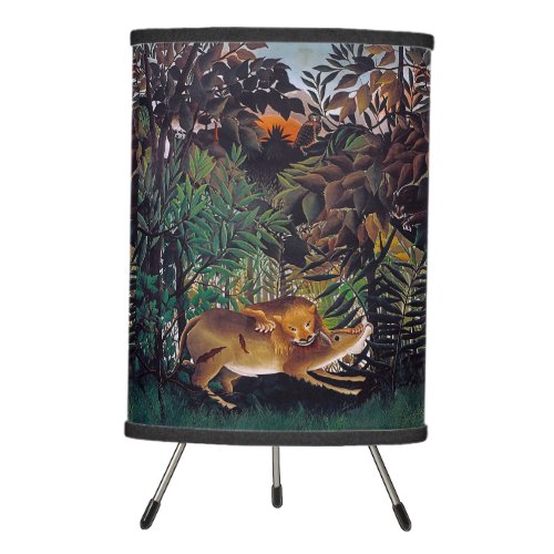 Henri Rousseau _ The Hungry Lion Tripod Lamp