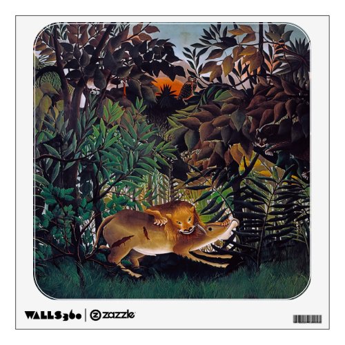 Henri Rousseau _ The Hungry Lion Wall Decal