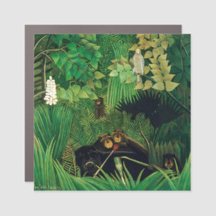 Henri Rousseau - The Merry Jesters Car Magnet