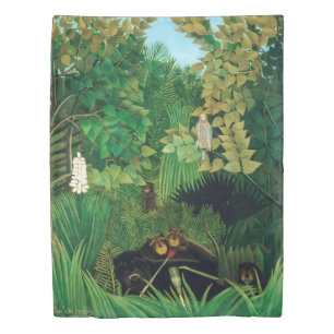 Henri Rousseau - The Merry Jesters Duvet Cover