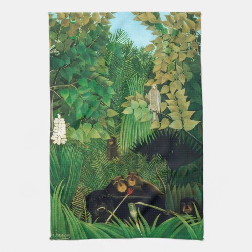 Henri Rousseau _ The Merry Jesters Kitchen Towel