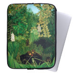 Henri Rousseau - The Merry Jesters Laptop Sleeve<br><div class="desc">The Merry Jesters (Joyeux farceurs) - Henri Rousseau (aka Douanier Rousseau),  Oil on Canvas,  1906</div>