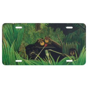 Henri Rousseau - The Merry Jesters License Plate