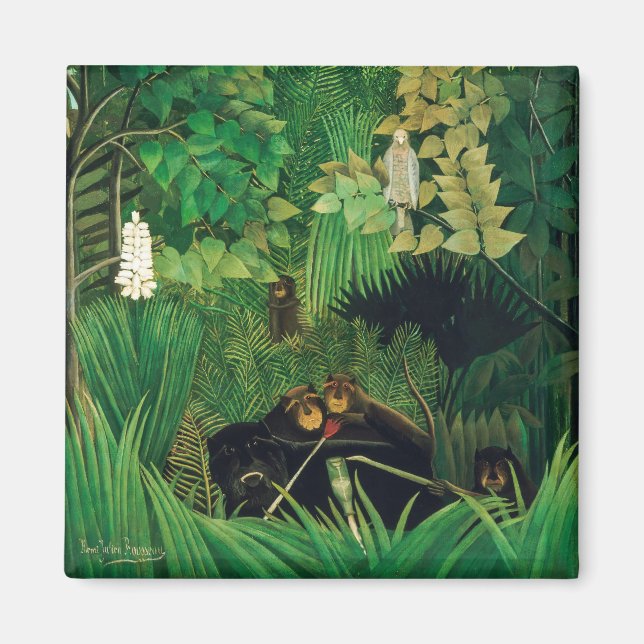 Henri Rousseau - The Merry Jesters Magnet (Front)