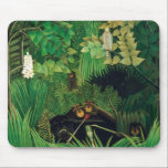 Henri Rousseau - The Merry Jesters Mouse Pad<br><div class="desc">The Merry Jesters (Joyeux farceurs) - Henri Rousseau (aka Douanier Rousseau),  Oil on Canvas,  1906</div>