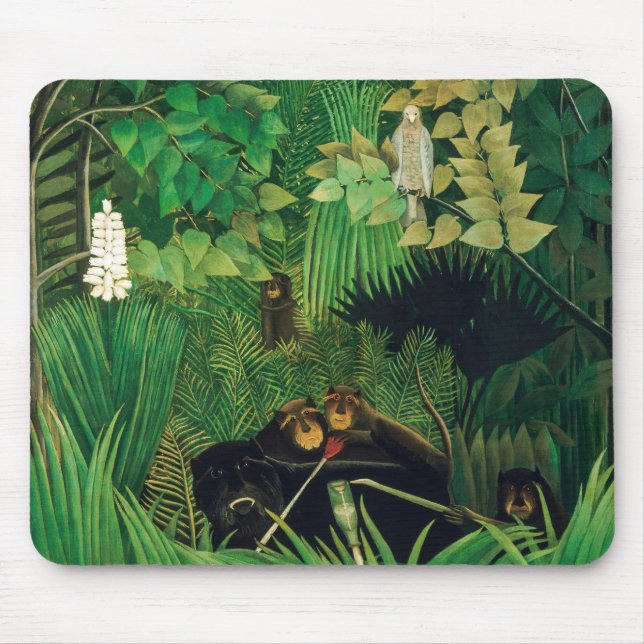 Henri Rousseau - The Merry Jesters Mouse Pad (Front)