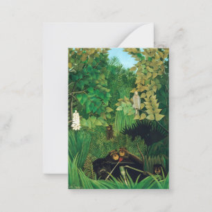 Henri Rousseau - The Merry Jesters Note Card