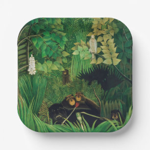 Henri Rousseau - The Merry Jesters Paper Plates