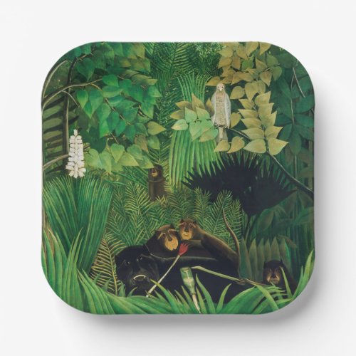 Henri Rousseau _ The Merry Jesters Paper Plates