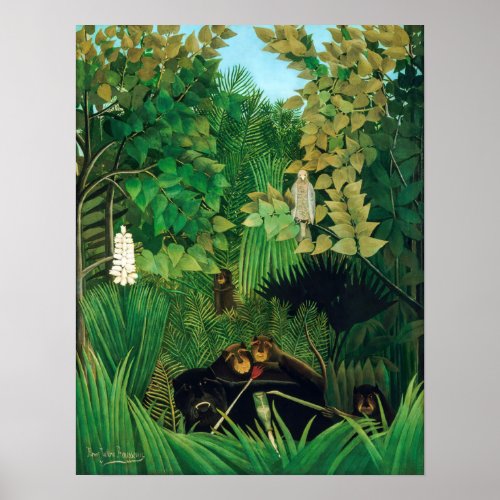 Henri Rousseau _ The Merry Jesters Poster