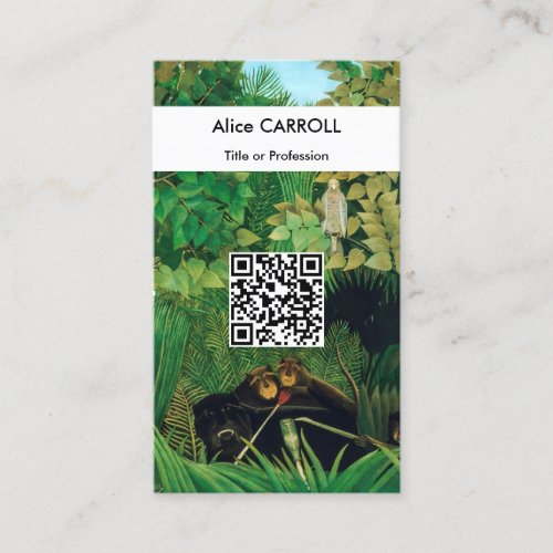 Henri Rousseau _ The Merry Jesters _ QR Code Business Card