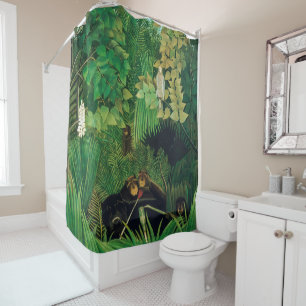 Henri Rousseau - The Merry Jesters Shower Curtain