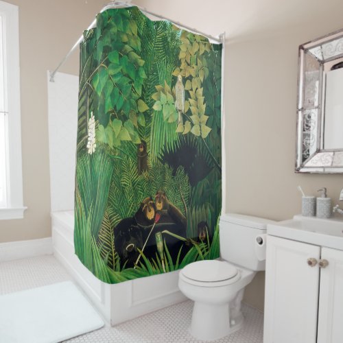 Henri Rousseau _ The Merry Jesters Shower Curtain