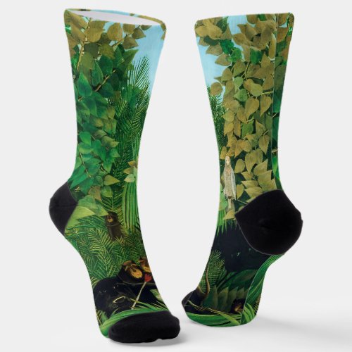 Henri Rousseau _ The Merry Jesters Socks